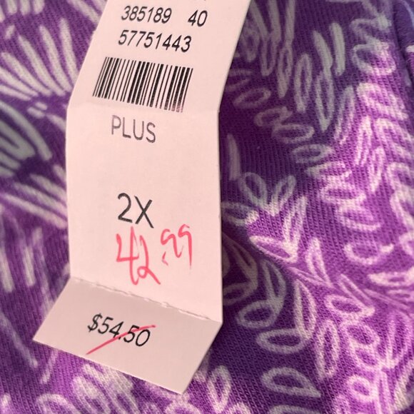 Talbot's Purple Crewneck Short Sleeve Tee Size 2X NWT - Picture 6 of 6